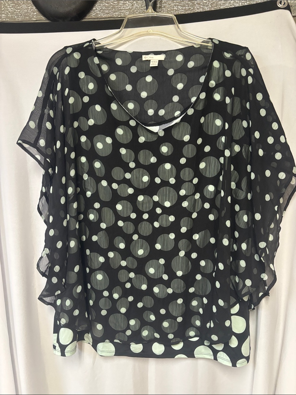 Black Polka Dot Blouse